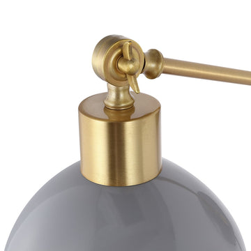 Lisa 18" Swing Arm Modern Midcentury Iron USB Charging Port LED Sconce - JONATHAN Y